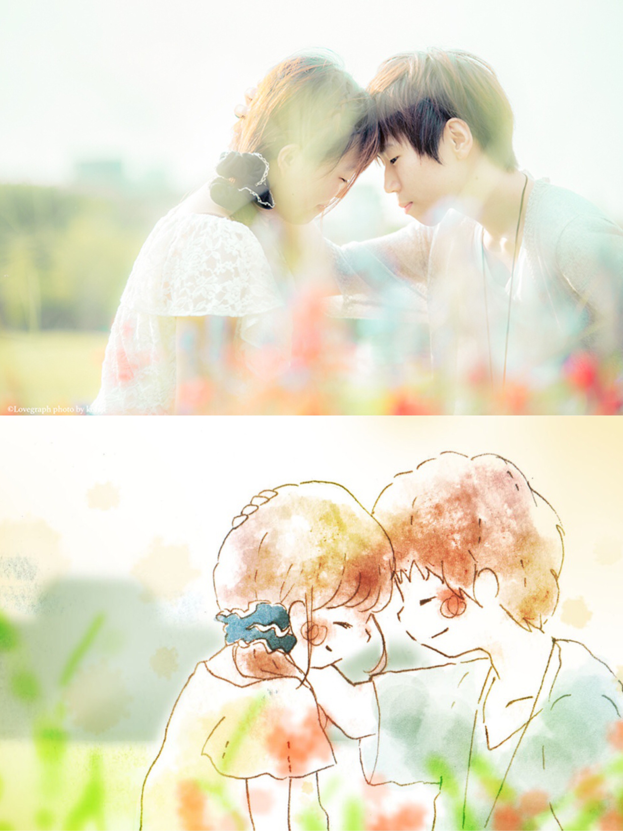 カップル写真をイラストに 写真に魔法をかける7人のlovegraph カップル写真をイラストに 写真に魔法をかける7人のlovegraph