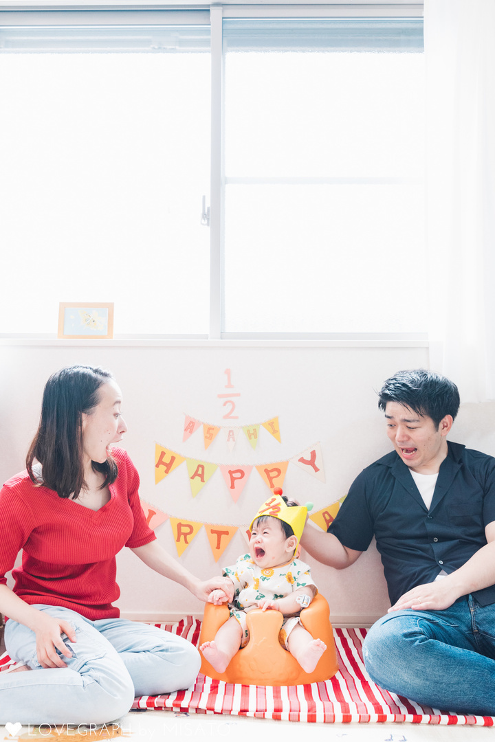 ASAHI HALF BIRTHDAY | 家族写真(ファミリーフォト)