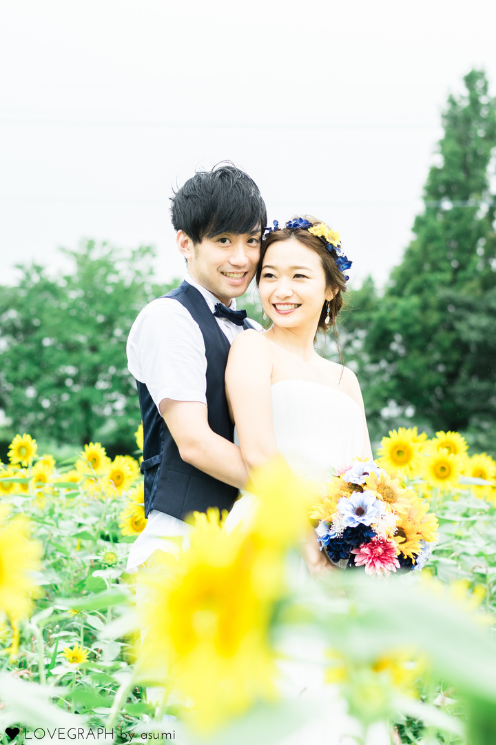 Mika×Takeshi himawari wedding | 夫婦フォト