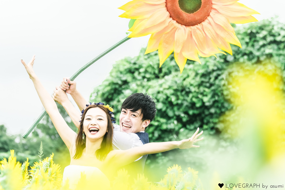 Mika×Takeshi himawari wedding | 夫婦フォト