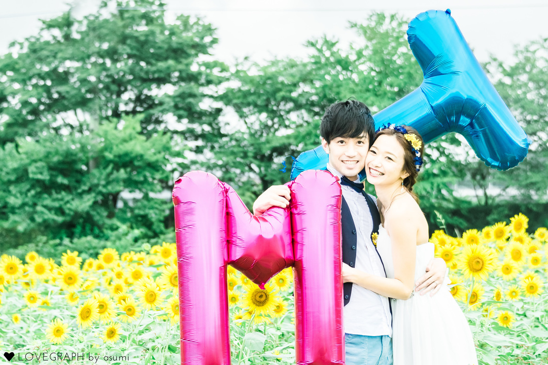 Mika×Takeshi himawari wedding | 夫婦フォト