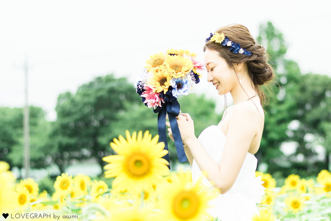 Mika×Takeshi himawari wedding | 夫婦フォト